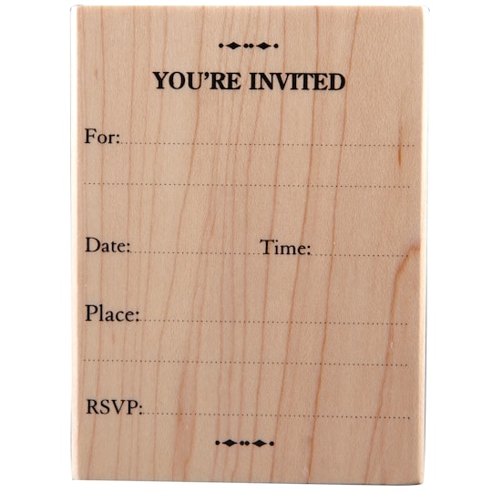 Recollections Wood Stamp You Re Invited